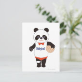 Panda Volleyball-Spieler Postkarte (Stehend Vorderseite)