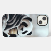Panda wackelte im Winter iPhone Hülle (Rückseite (Horizontal))
