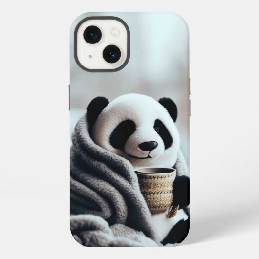 Panda wackelte im Winter iPhone Hülle (Rückseite)