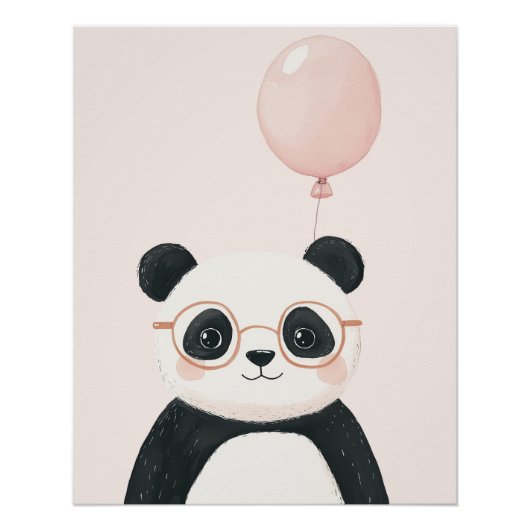 Panda Wall art, Animal Kinderzimmer Theme Kinder W Poster (Vorderseite)