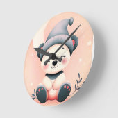 Panda Wall Clock mit traumhaftem Nachtdesign Runde Wanduhr (Winkel)