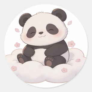 Panda,warm /gemütlich,heilend,langsam,innerer Frie Runder Aufkleber
