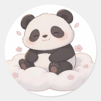 Panda,warm /gemütlich,heilend,langsam,innerer Frie Runder Aufkleber