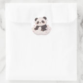 Panda,warm /gemütlich,heilend,langsam,innerer Frie Runder Aufkleber (Tasche)