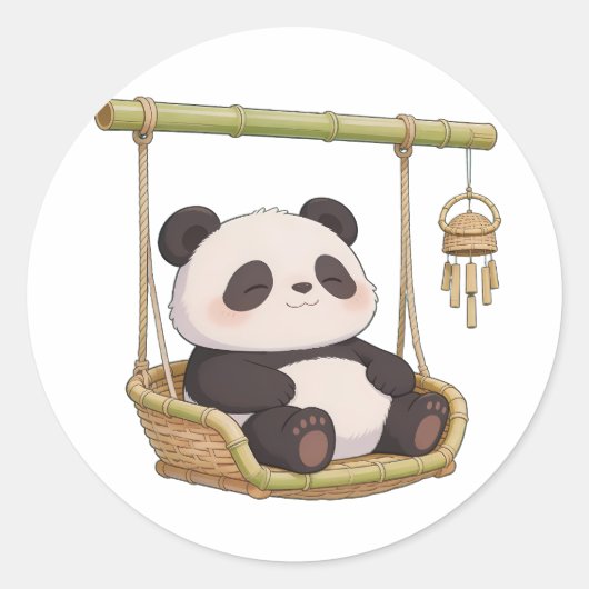 Panda,warm,heilend,langsam,innerer Frieden #010 Runder Aufkleber (Vorderseite)