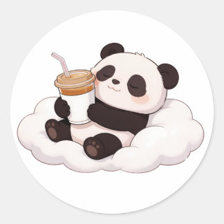 Panda,warm,heilend,langsam,innerer Frieden #012 Runder Aufkleber