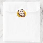 Panda,warm,heilend,langsam,innerer Frieden #013 Runder Aufkleber (Tasche)