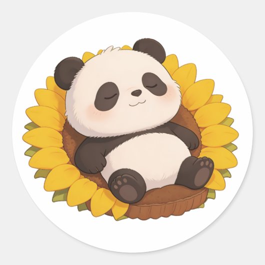 Panda,warm,heilend,langsam,innerer Frieden #013 Runder Aufkleber (Vorderseite)