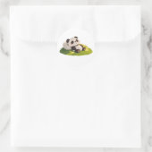 Panda,warm,heilend,langsam,innerer Frieden #015 Runder Aufkleber (Tasche)