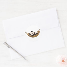 Panda,warm,heilend,langsam,innerer Frieden #016 Runder Aufkleber