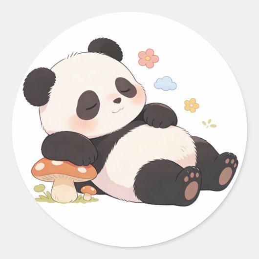 Panda,warm,heilend,langsam,innerer Frieden #017 Runder Aufkleber (Vorderseite)
