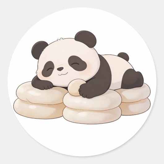 Panda,warm,heilend,langsam,innerer Frieden #018 Runder Aufkleber (Vorderseite)
