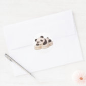 Panda,warm,heilend,langsam,innerer Frieden #018 Runder Aufkleber (Umschlag)