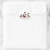 Panda,warm,heilend,langsam,innerer Frieden #019 Runder Aufkleber (Tasche)