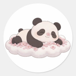 Panda,warm,heilend,langsam,innerer Frieden #019 Runder Aufkleber
