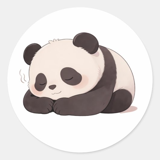 Panda,warm,heilend,langsam,innerer Frieden #01 Runder Aufkleber (Vorderseite)