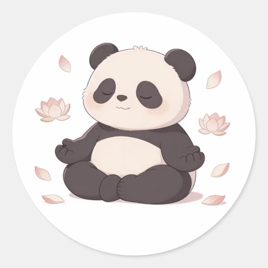 Panda,warm,heilend,langsam,innerer Frieden #02 Runder Aufkleber (Vorderseite)