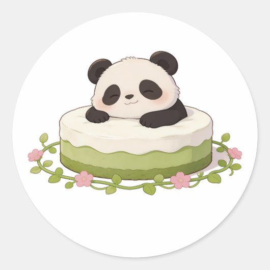 Panda,warm,heilend,langsam,innerer Frieden #04 Runder Aufkleber (Vorderseite)