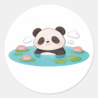 Panda,warm,heilend,langsam,innerer Frieden #05 Runder Aufkleber