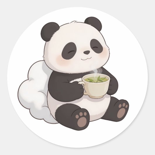 Panda,warm,heilend,langsam,innerer Frieden #06 Runder Aufkleber (Vorderseite)