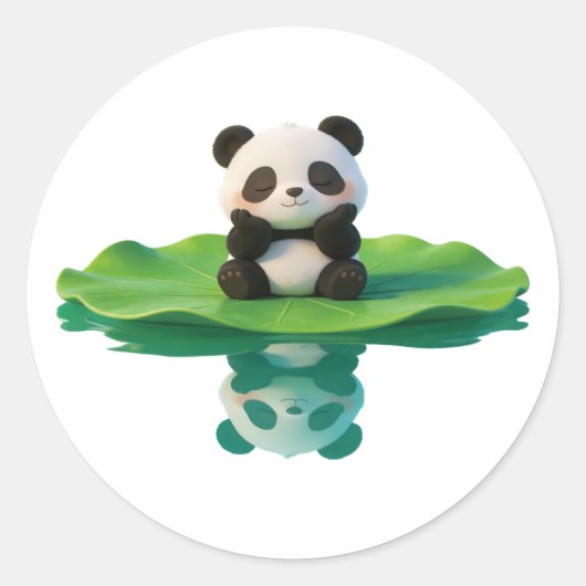Panda,warm,heilend,langsam,innerer Frieden #07 Runder Aufkleber (Vorderseite)