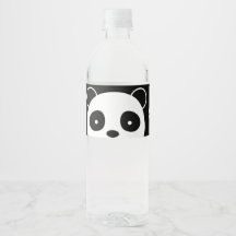 Panda Water Flasche Labels, Schwarz-Weiß-Label