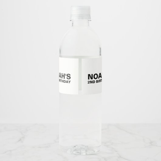 Panda Water Flasche Labels, Schwarz-Weiß-Label Wasserflaschenetikett (Rückseite)