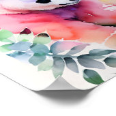 Panda Watercolor Portrait 1 Poster (Ecke)