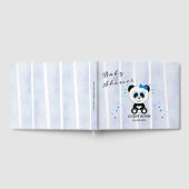 Panda Watercolor Theme Baby Shower (Boys Blue) Gästebuch (Voll)