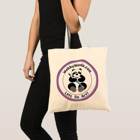 Panda-webbywanda.com-Logo-Taschen-Tasche Tragetasche (Vorderseite (Produkt))