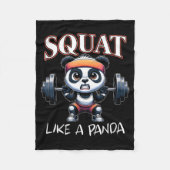Panda Weightlifting Fitness Funny Gym Quote Squat  Fleecedecke (Vorderseite)