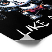 Panda Weightlifting Fitness Funny Gym Quote Squat  Poster (Ecke)