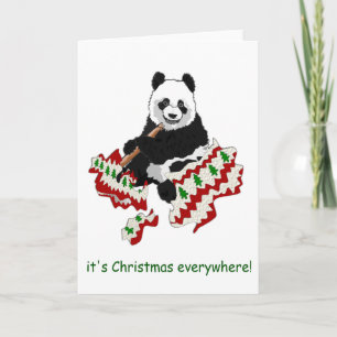 Panda Weihnachten Karte