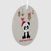Panda Weihnachten Winter Tiere Pandas Ornamente (Vorderseite)
