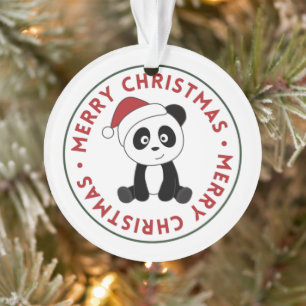 Panda Weihnachten Winter Tiere Pandas Ornamente