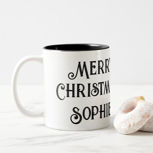 Panda Weihnachts-Tasse Zweifarbige Tasse (Mit Donut)