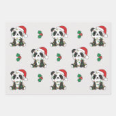 Panda Weihnachts Winter Animals Holiday Pandas Geschenkpapier Set (Vorderseite)