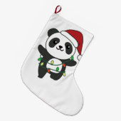Panda Weihnachts Winter Animals Pandas Large Chris Großer Weihnachtsstrumpf (Vorderansicht (hängend))