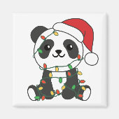 Panda Weihnachts Winter Animals Pandas Magnet (Vorne)