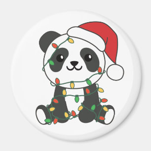 Panda Weihnachts Winter Animals Pandas Magnet