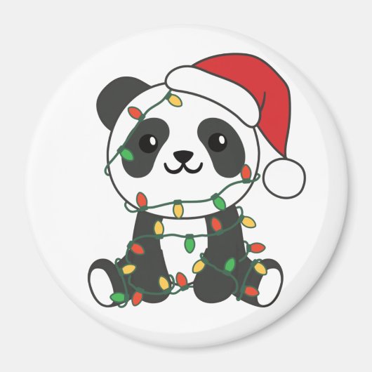 Panda Weihnachts Winter Animals Pandas Magnet (Vorne)