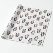 Panda Weihnachts Winter Animals Pandas Wrapping Pa Geschenkpapier (Ungerollt)