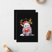 Panda-Weihnachtsfeiern Mitteilungskarte (Vorderseite/Rückseite Beispiel)