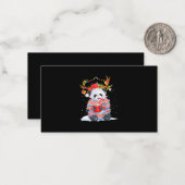 Panda-Weihnachtsfeiern Mitteilungskarte (Vorderseite/Rückseite Beispiel)