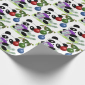 Panda Weihnachtsgeschenk Geschenkpapier (Ecke)