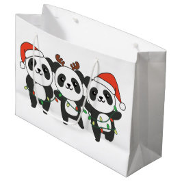 Panda Weihnachtslebewesen Niedlich Pandas Larg Große Geschenktüte