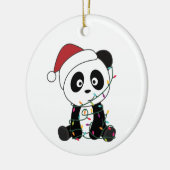 Panda Weihnachtsschnee Wintertiere Pandas Adult C Keramik Ornament (Links)