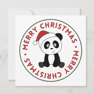 Panda Weihnachtsschnee Wintertiere Pandas Einladun Einladung