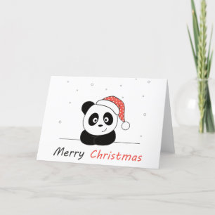 Panda Weihnachtsschnee Wintertiere Pandas Feiertagskarte