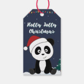 Panda Weihnachtsschnee Wintertiere Pandas Geschenk Geschenkanhänger (Vorderseite)